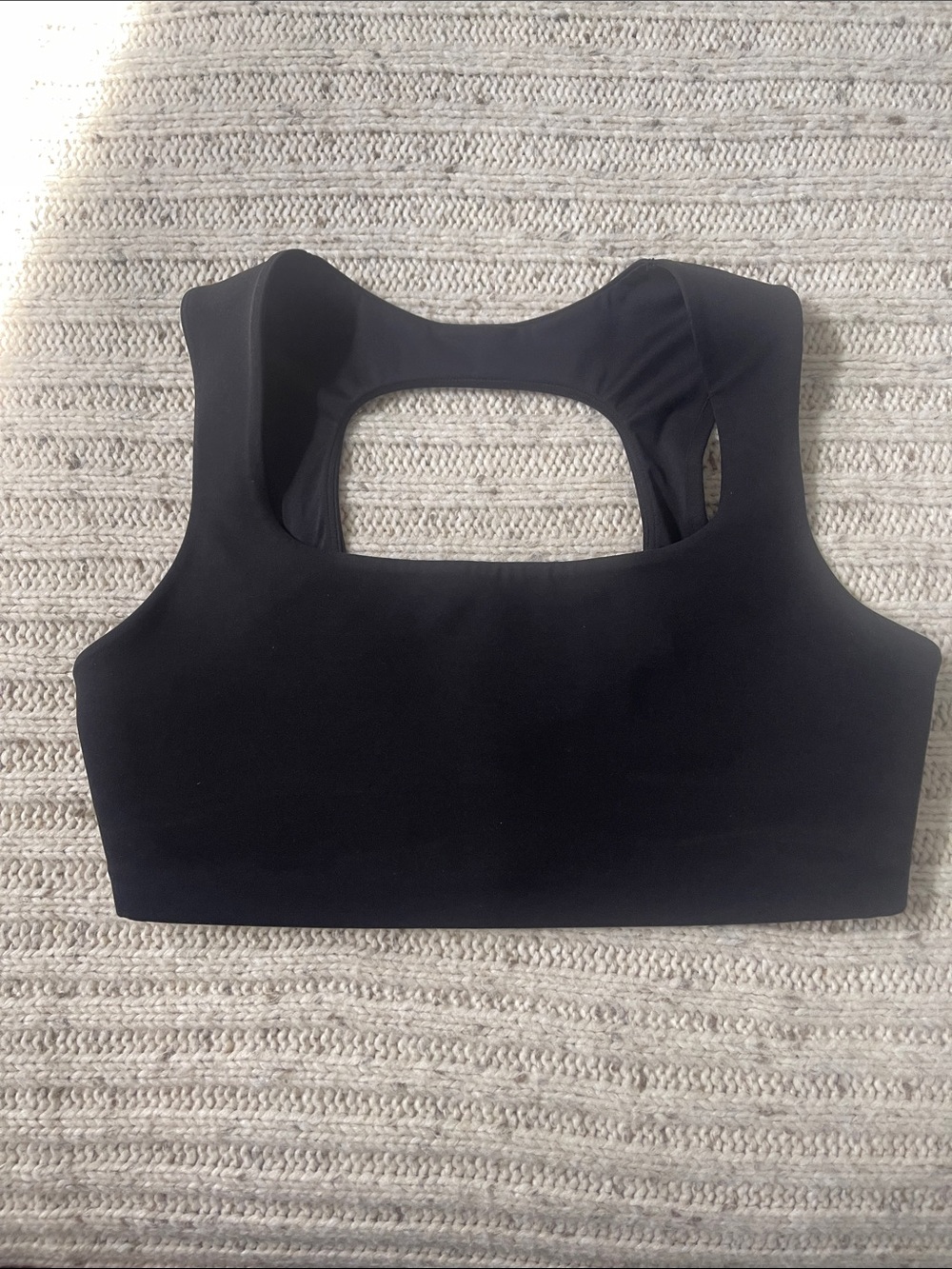 Nike Black Cutout Racerback Sports Bra Top - Picture 1 of 3